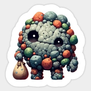 Cute Stone Golem Sticker